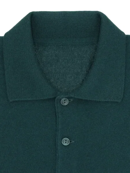 Polo Fortela din cașmir verde