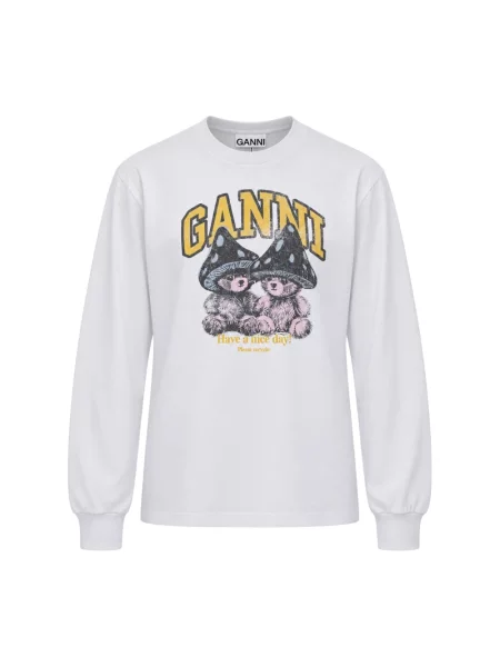 Top Ganni typu teddy biały