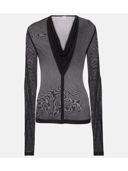 Top Toteme drapat negru