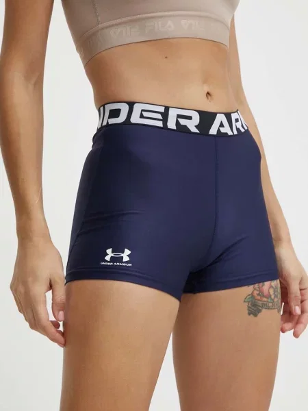 Къс панталон за трениране Under Armour Authentics с принт със стандартна талия тъмносиньо