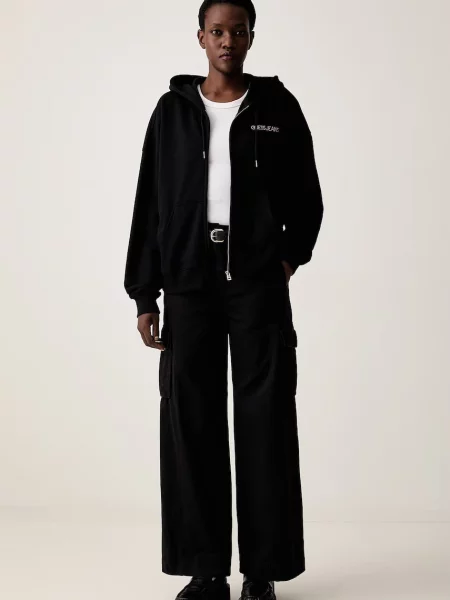 Guess Jeans Hanorac Oversize negru