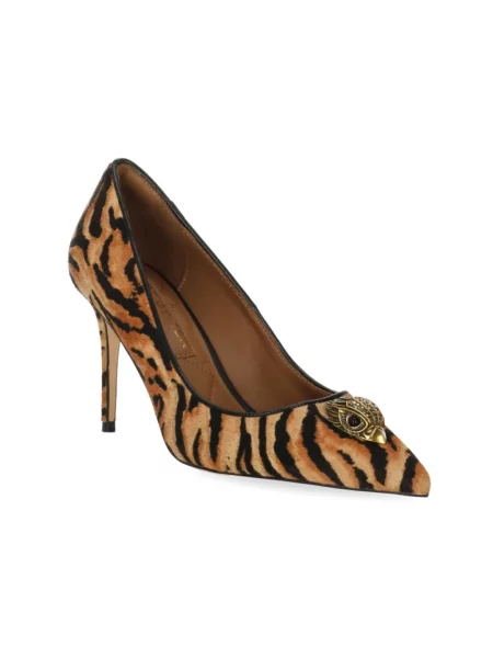 Kurt Geiger London szpilki skórzane Belgravia Eagle Court Camel brązowa