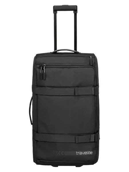 TRAVELITE Gurulós bőröndök fekete