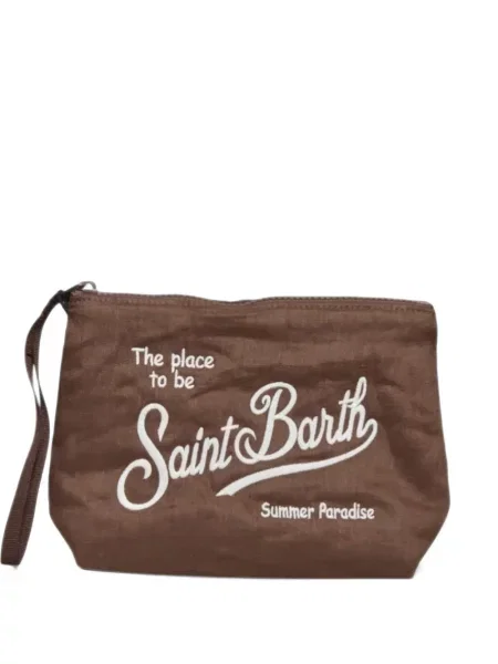 Geantă Mc2 Saint Barth cu broderie maro