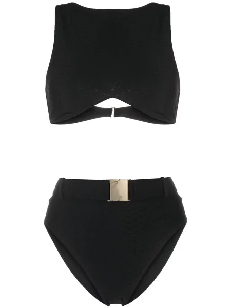 Bikini Noire Swimwear z wysoką talią czarny