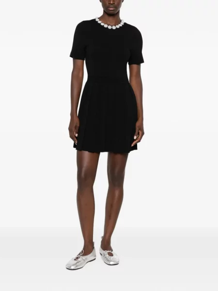 Rochie mini Sandro cu perle negru