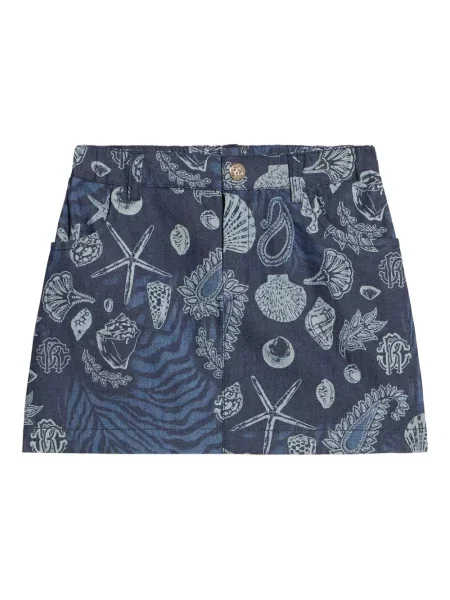 Spódnica mini dziecięca Roberto Cavalli niebieska