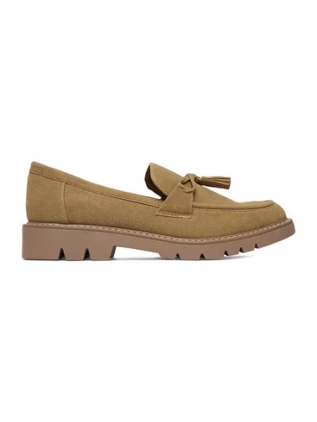 Loafersy beżowe
