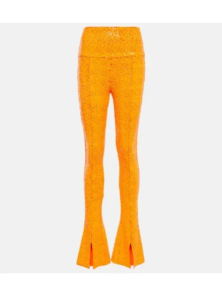 Leggings Norma Kamali cu talie înaltă portocaliu