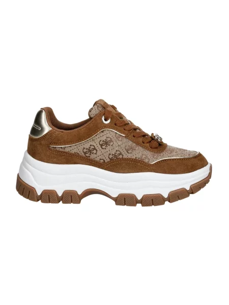 Sneakersy Guess brązowe