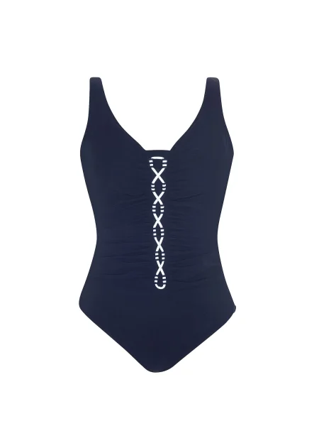 SUNFLAIR Costum de baie întreg albastru închis alb
