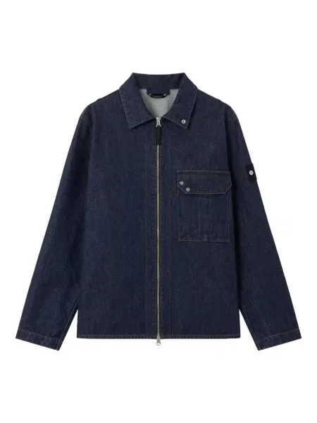 Kurtka koszulowa Stone Island z kamieniami niebieska