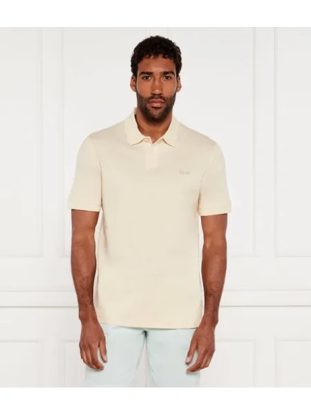 BOSS ORANGE Polo Pe_Interlock portocaliu