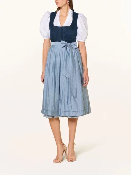 Heimatglück Tracht Dirndl Halenka Kuni bílá