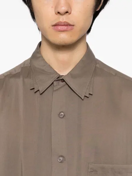 Dugo košulja Yohji Yamamoto sa dugačkim rukavima smeđa