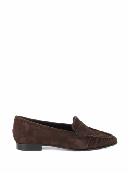 Pantofi loafer Aeyde din piele de căprioară maro