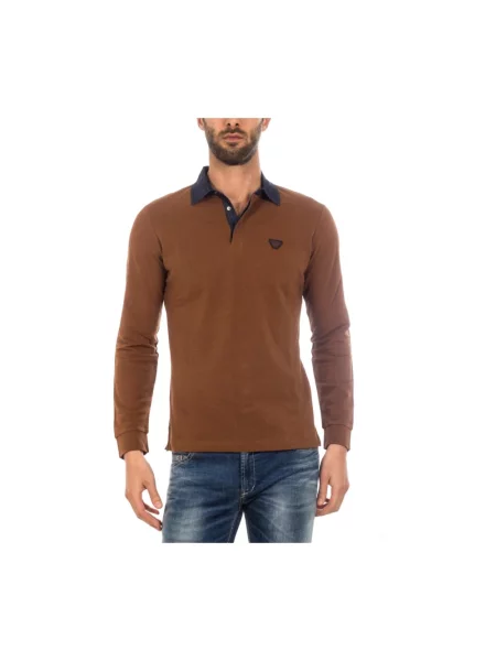 Koszulka polo Armani Jeans brązowa
