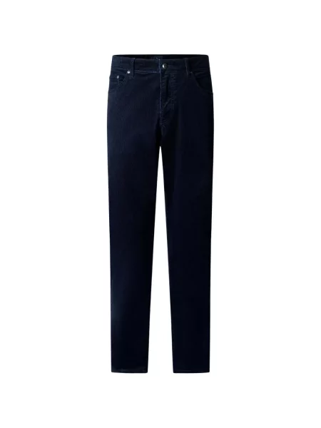 Pantaloni Hackett London de catifea cord albastru