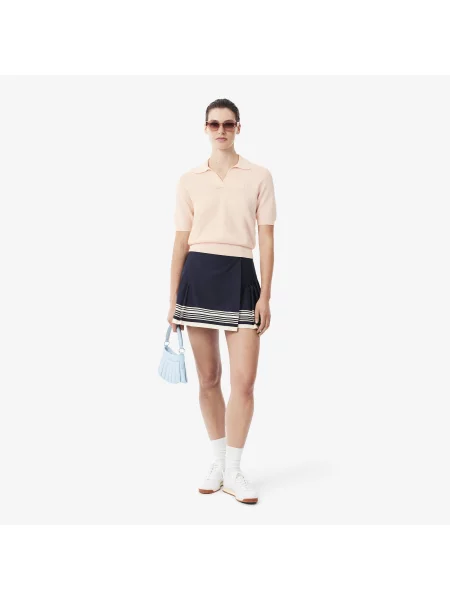Lacoste Dziana Koszulka Polo Regular Fit Z Otwartym Kołnierzykiem I Naszywką różowa