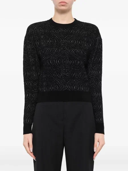 Pulover Lanvin cu dungi de tigru negru
