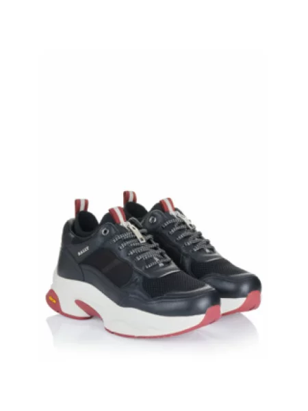 Sneakersy Bally skórzane na platformie czarne