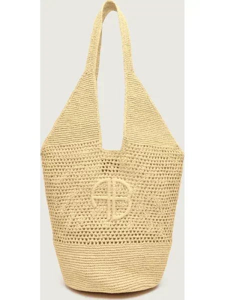 Anine Bing Geantă de plajă LEAH bej