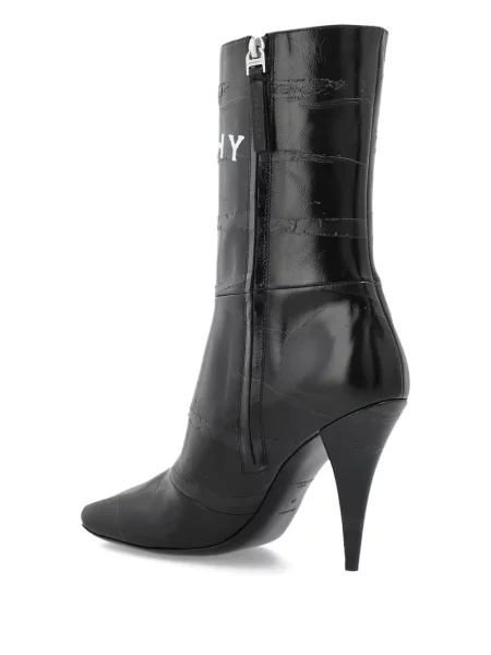 Botine Givenchy din piele cu imagine negru
