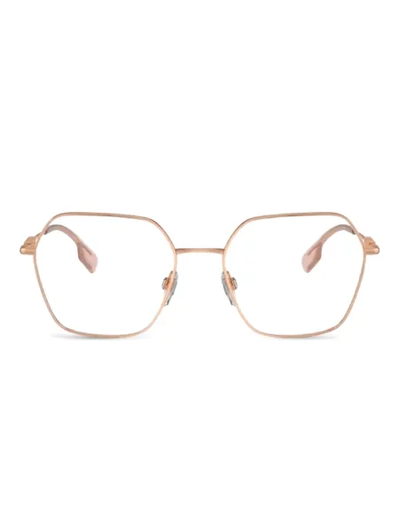 Ochelari de soare Burberry Eyewear cu imprimeu geometric auriu