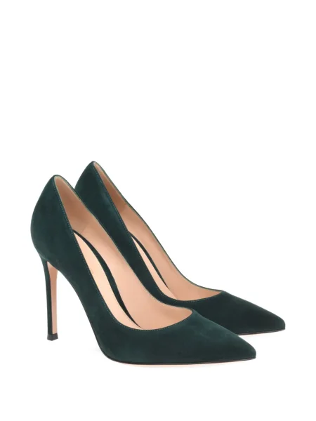 Pantofi cu toc Gianvito Rossi din piele verde