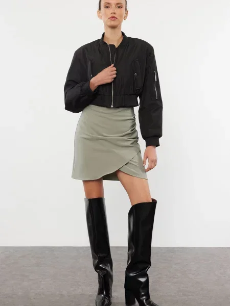 Fusta mini Trendyol kaki