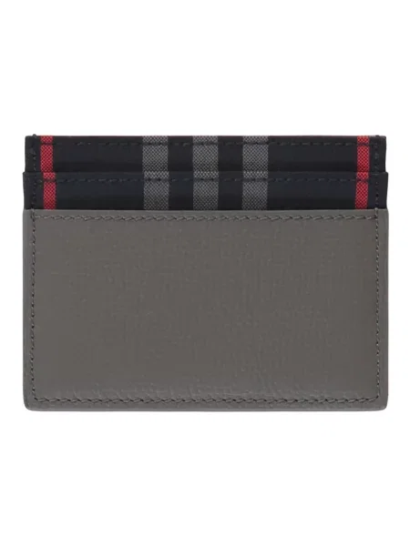 Portfel Burberry skórzany szary
