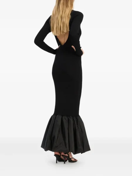Rochie maxi Rotate Birger Christensen lungă de costum negru