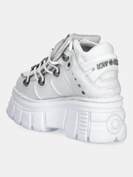 New Rock sneakers din piele Napa Blanca Tower Blanco + Lateral alb