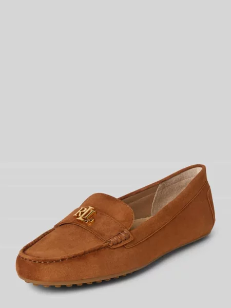 Mokasyny Lauren Ralph Lauren z logo wsuwane