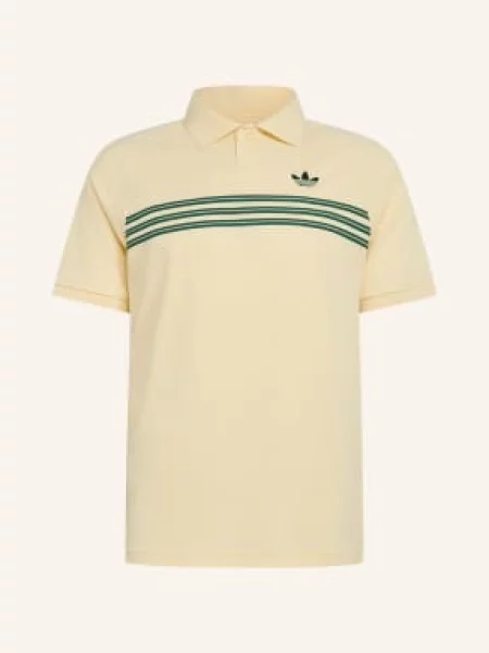 Adidas Originals Koszulka Polo Z Pikowanego Materiału 98 beige beżowa