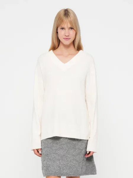 GAP Pulover AIRY lână alb