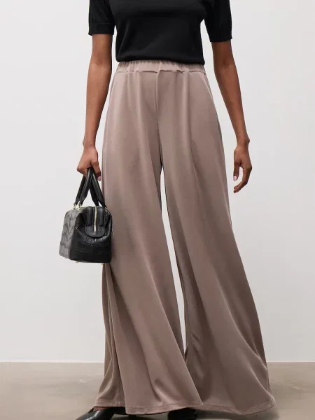 Answear.LAB pantaloni de trening pentru femei cu modal maro