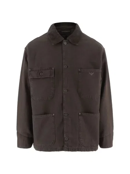 Palton Emporio Armani cu autograf maro