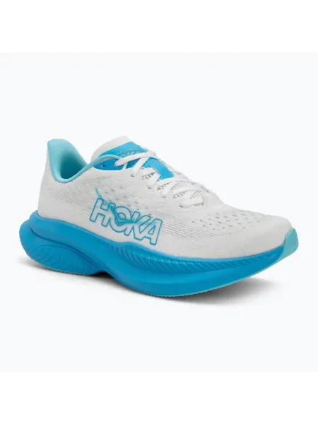Мъжки обувки за бягане HOKA Mach 6 white/skyward blue бяло