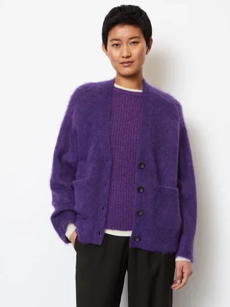 Marc O’Polo Кардиган Вовна/поліамід фіолетовий