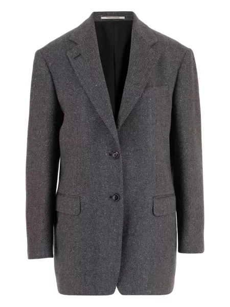 Sacou Tagliatore cu model herringbone negru