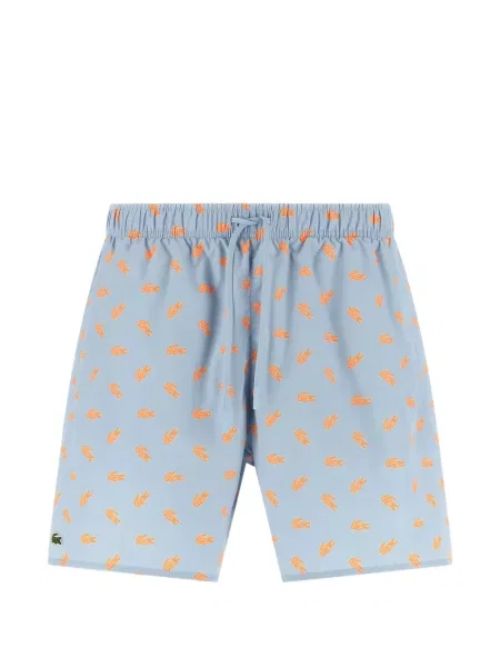 Spodní díl plavek Lacoste s potiskem modrý