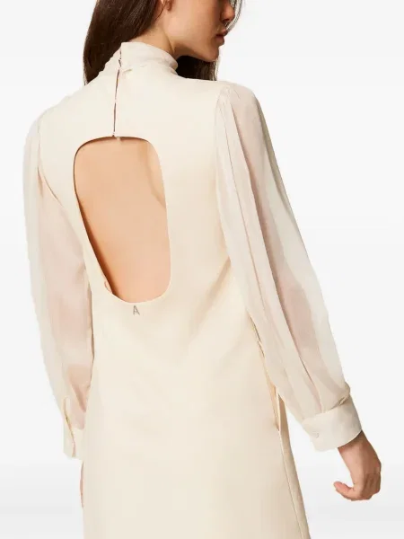 Rochie mini Twinset cu funde transparente de costum