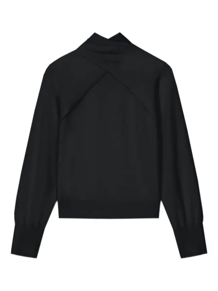 Top áeron z odkrytymi ramionami czarny