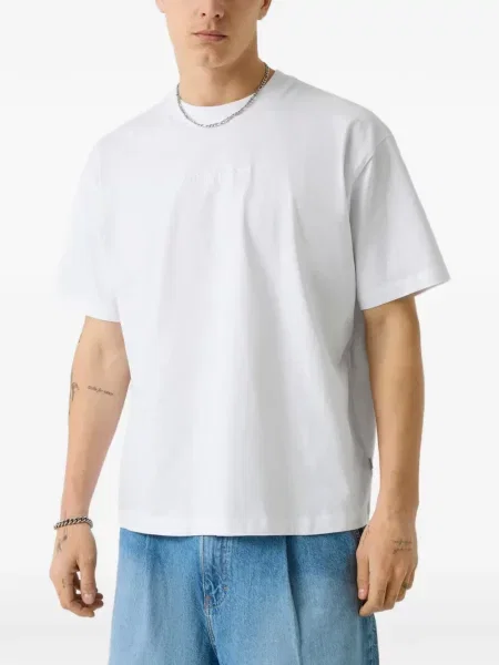 Tricou Guess cu autograf alb