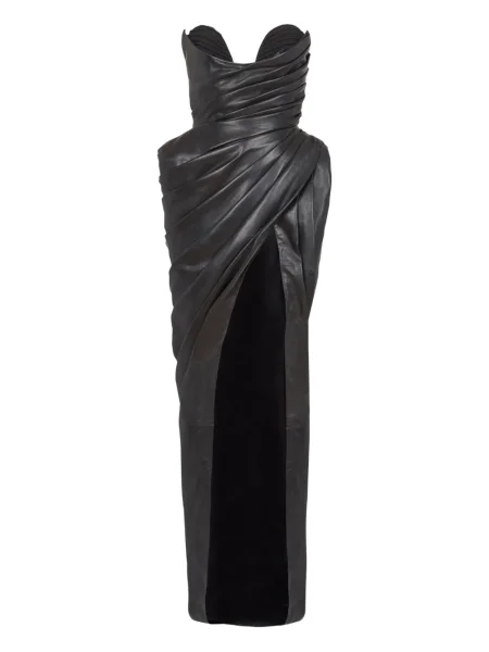 Rochie Balmain din piele negru