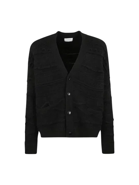 Sweter Laneus z nadrukiem czarny