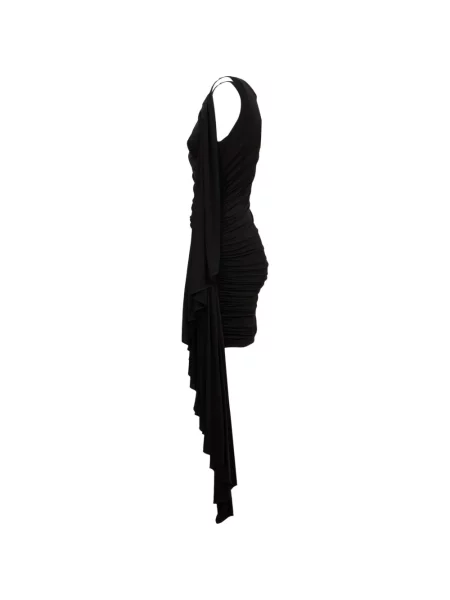 Rochie mini Alexander Wang cu volane asimetrică negru
