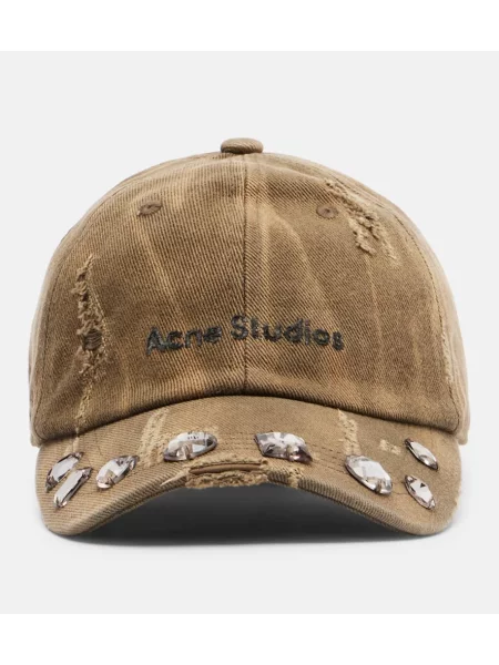 Șapcă Acne Studios din canvas verde