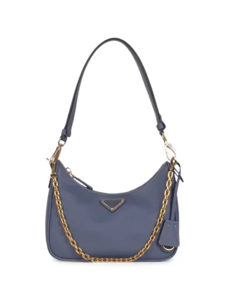 Colier Prada din piele albastru